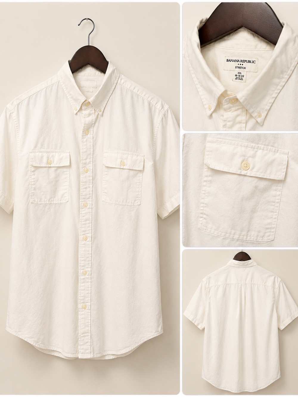 Banana Republic Stretch Men’s Short Sleeve Button-Down Shirt